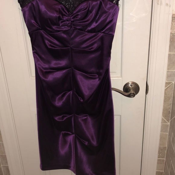 betsy adam dress purple lace 6 cocktail - Picture 3 of 6